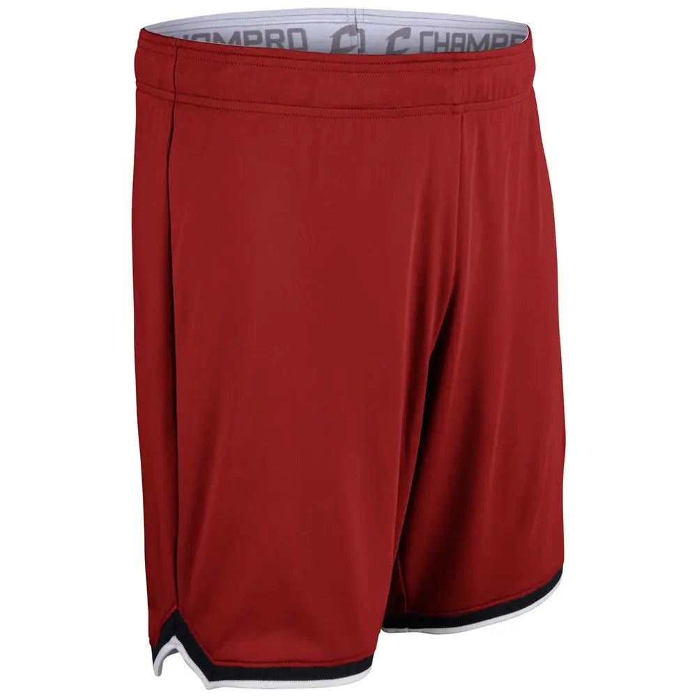 Champro Bbs26 Forward Basketball Shorts - Scarlet Black White - Adult s