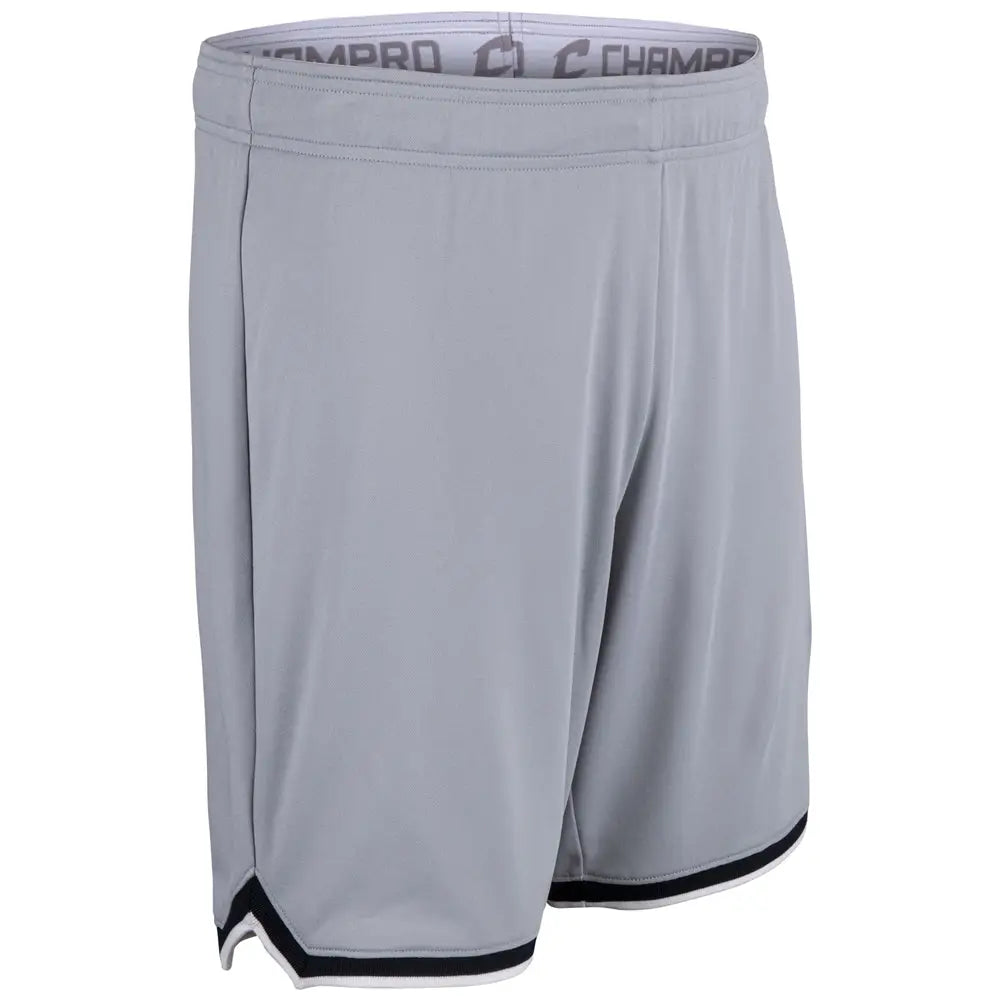 Champro Bbs26 Forward Basketball Shorts - Silver Black White
