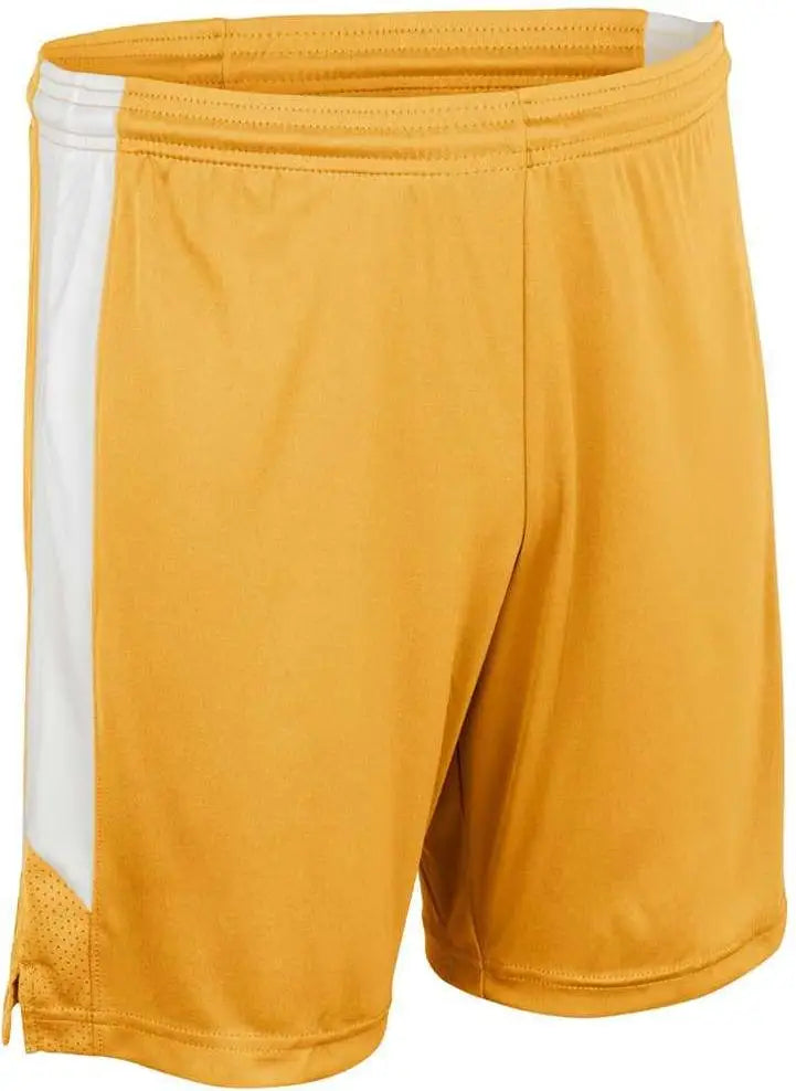 Champro Bbs32 Dagger Men’s and Youth Basketball Short - Gold White