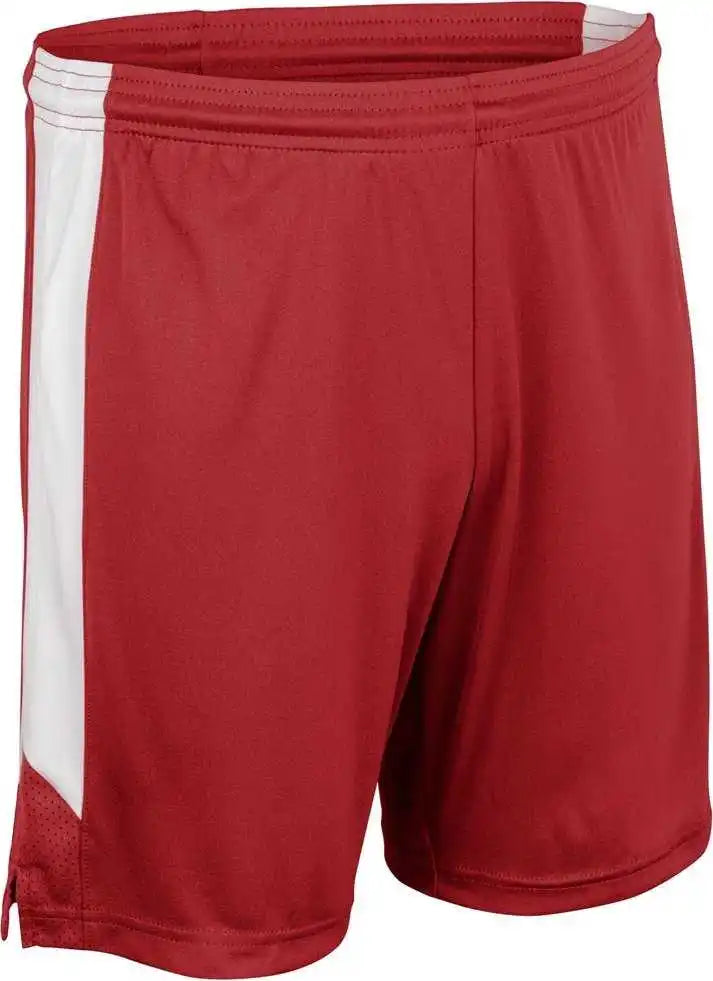 Champro Bbs32 Dagger Men’s and Youth Basketball Short - Scarlet White