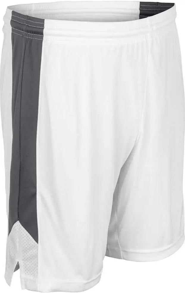 Champro Bbs32 Dagger Men’s and Youth Basketball Short - White Charcoal
