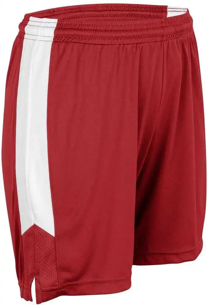 Champro Bbs32 Dagger Women’s Basketball Short - Scarlet White