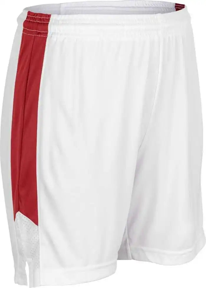 Champro Bbs32 Dagger Women’s Basketball Short - White Scarlet
