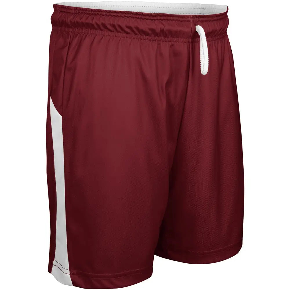 Champro Bbs41 Swish Basketball Shorts - Maroon White - Girls s