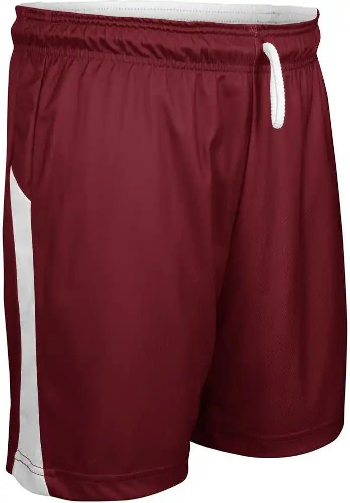 Champro Bbs41 Swish Reversible Men’s and Youth Basketball Short - Maroon White
