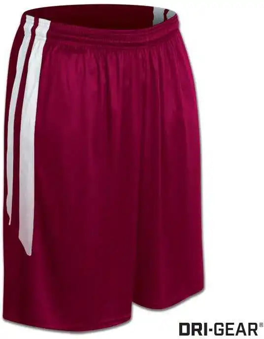 Champro Bbs9 Dri-gear Muscle Basketball Short - Cardinal White