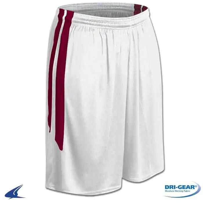 Champro Bbs9 Dri-gear Muscle Basketball Short - White Cardinal