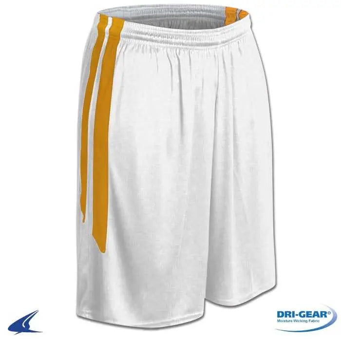 Champro Bbs9 Dri-gear Muscle Basketball Short - White Gold