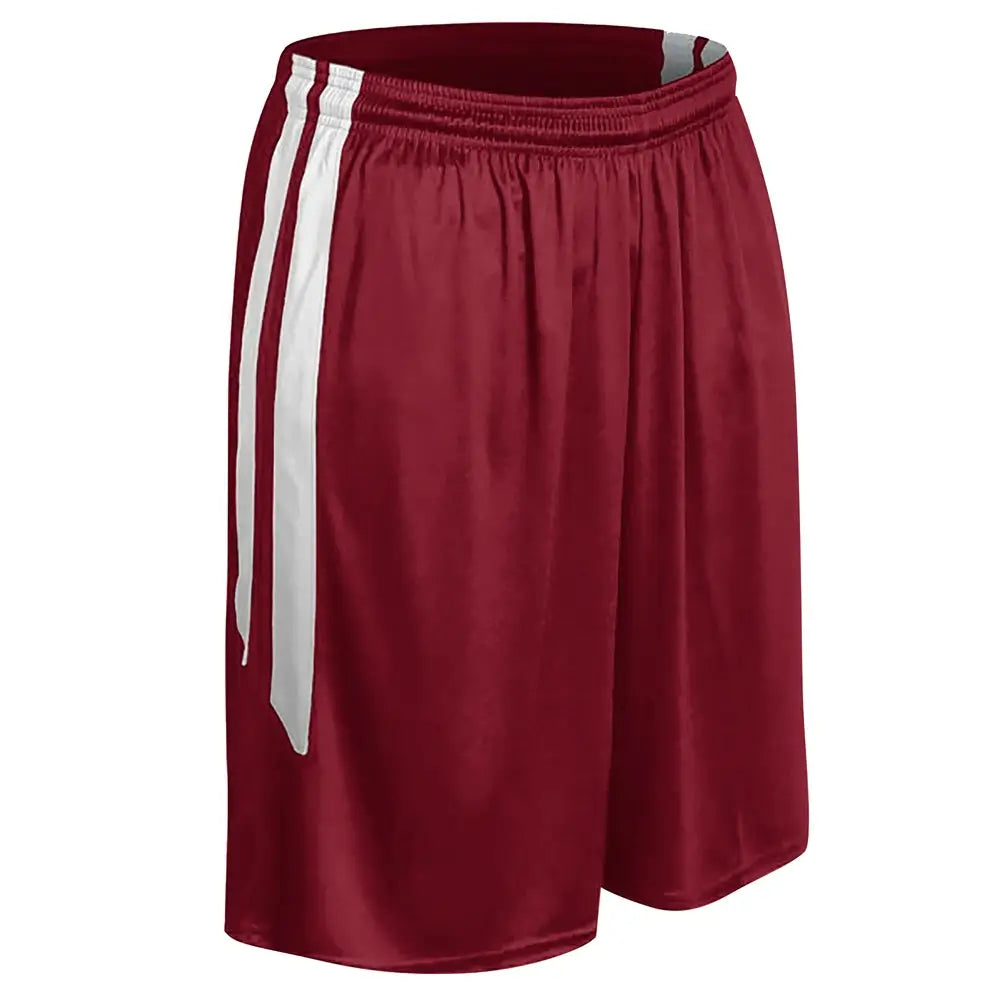 Champro Bbs9 Muscle Basketball Short - Cardinal White