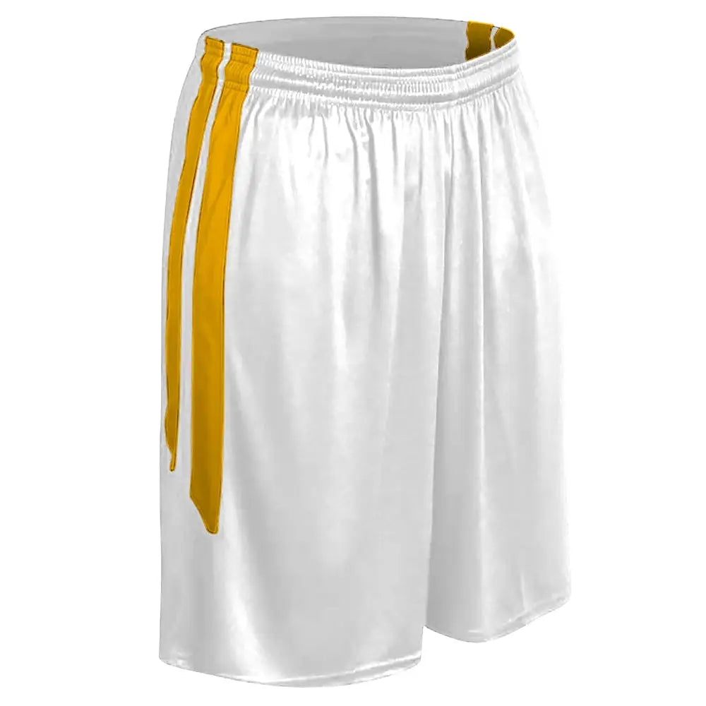 Champro Bbs9 Muscle Basketball Short - White Gold - Adult s
