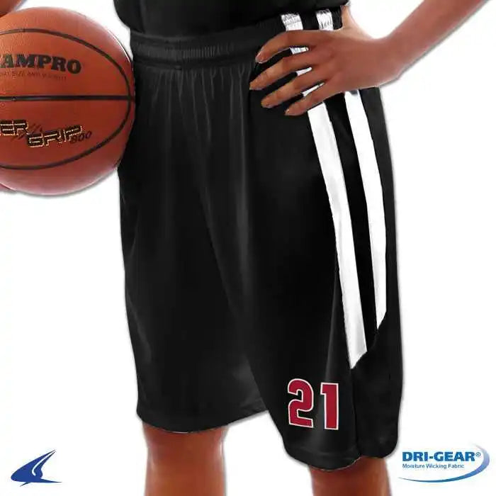 Champro Bbs9w Women’s Muscle Basketball Short - White Black