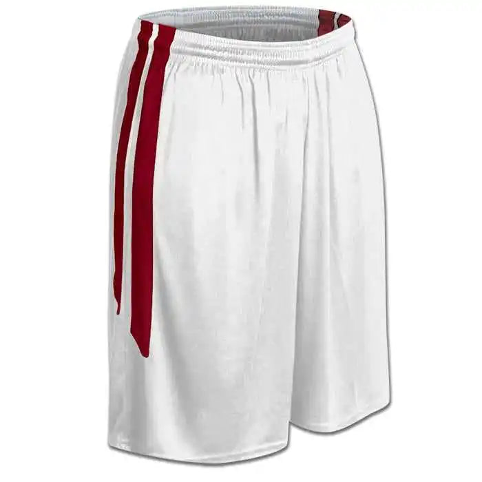Champro Bbs9w Women’s Muscle Basketball Short - White Scarlet