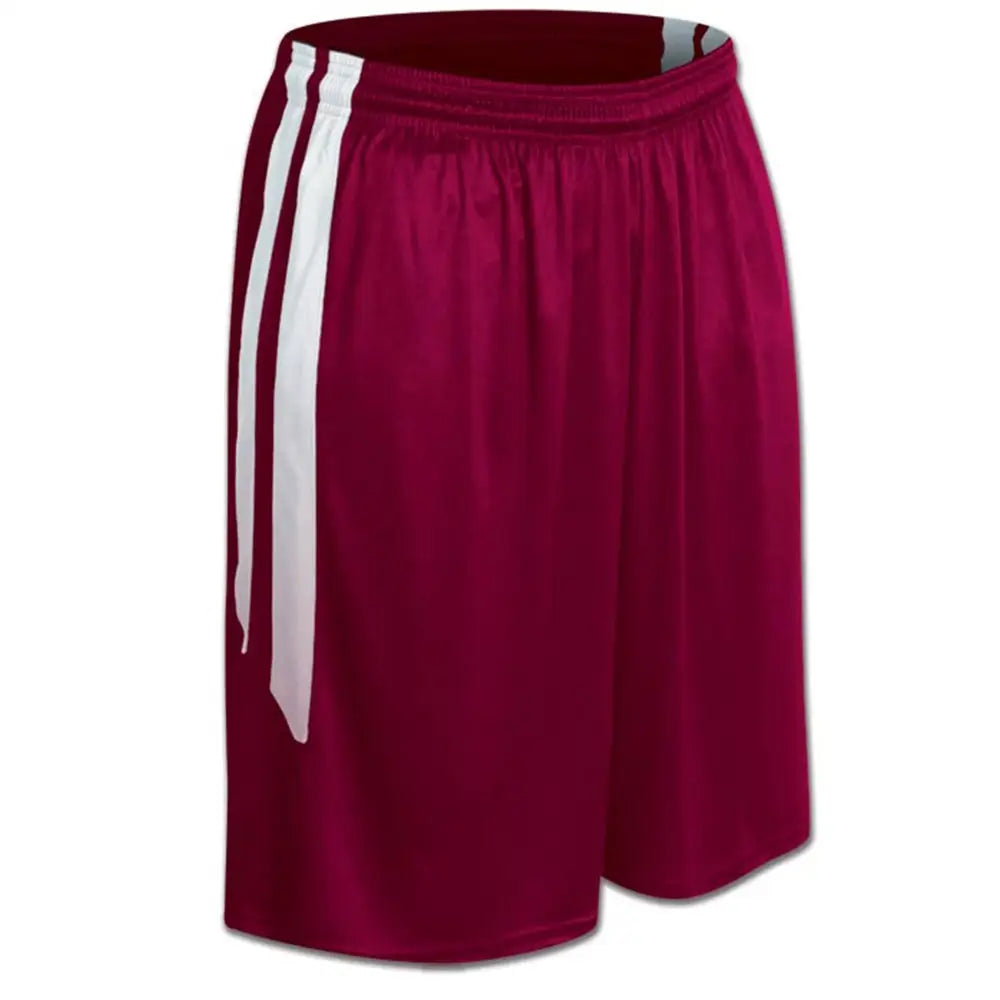 Champro Bbs9w Muscle Basketball Short - Cardinal White