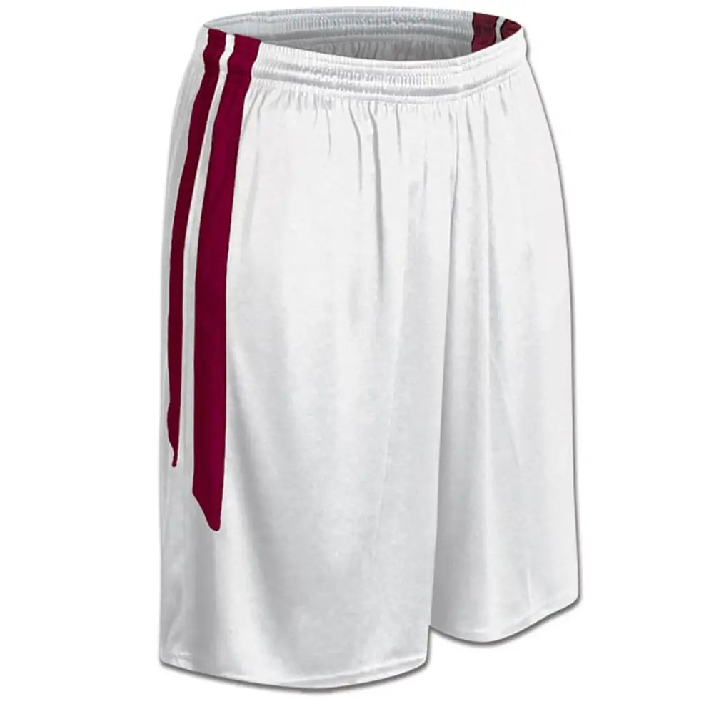 Champro Bbs9w Muscle Basketball Short - White Cardinal