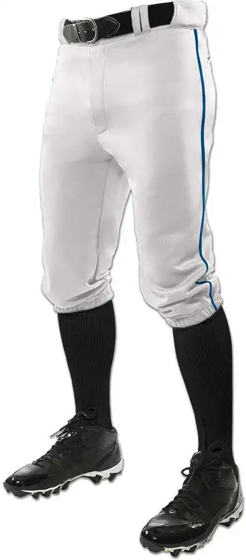 Champro Bp101 Triple Crown Knicker Pants with Pipe - White Royal