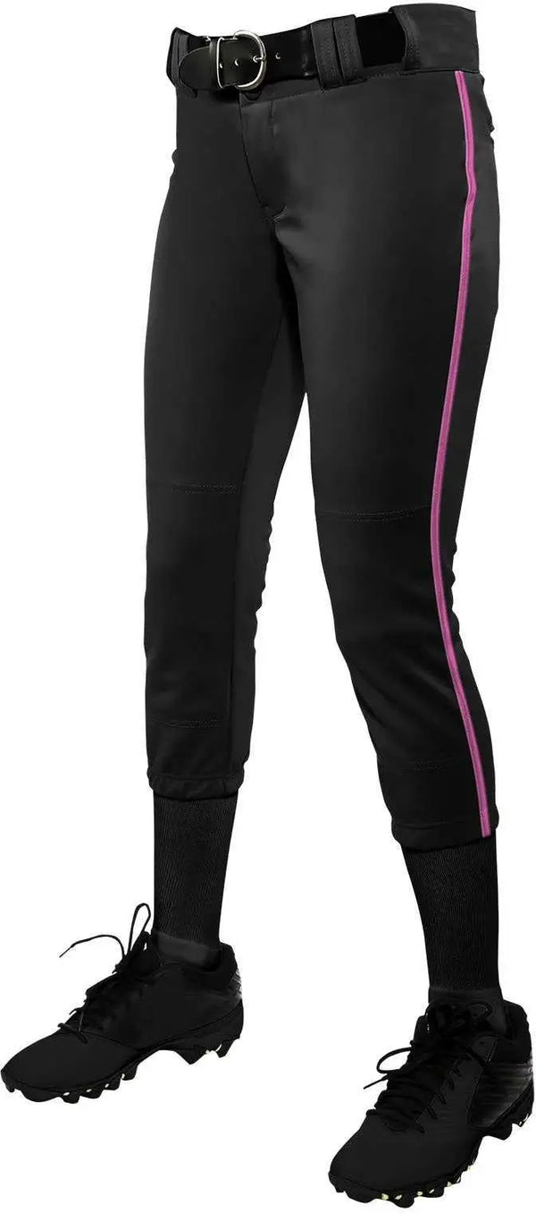 Pantalon de sport pour femme avec fente latérale et boutons-pression - Tear Away - Pantalon de basket-ball - Taille élastique, Noir, M Pantalon de sport pour femme avec fente latérale et boutons-pression - Tear Away - Pantalon de basket-ball - Taille élastique, Noir, M
