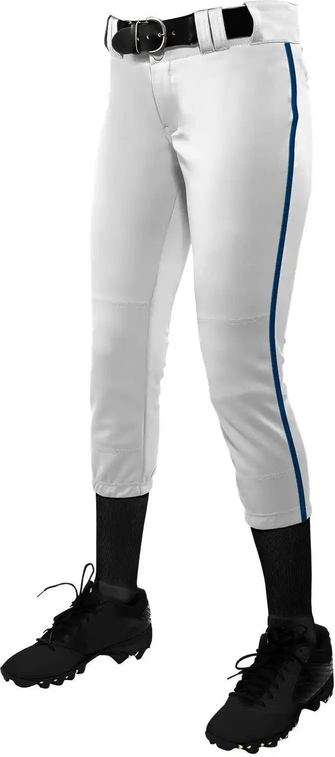 Champro Bp11p Tournament with Pipe Softball Pant White Navy
