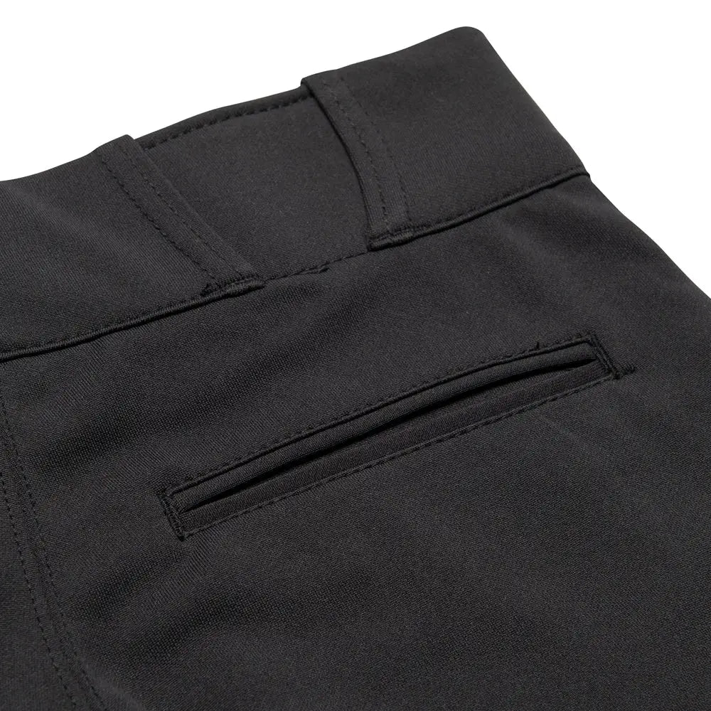 Champro Bp11p Tournament Women’s Traditional Low Rise Pant W/braid - Black Scarlet