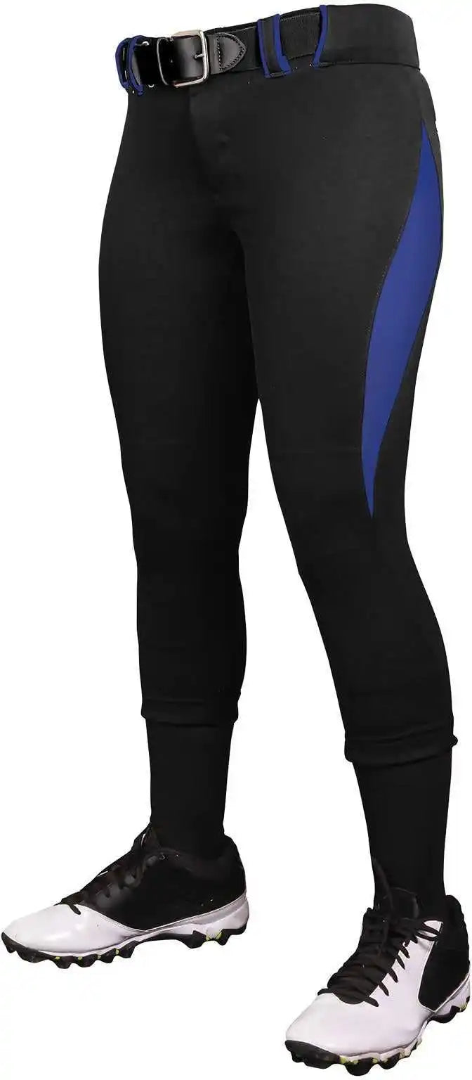 Champro Bp28 Surge 2 Color Softball Pant - Black Royal