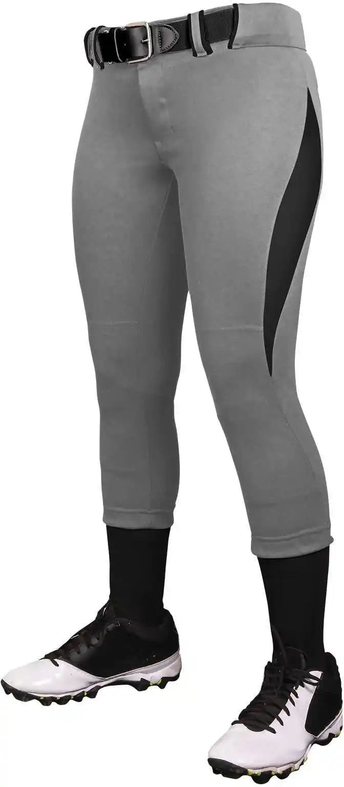 Champro Bp28 Surge 2 Color Softball Pant - Gray Black