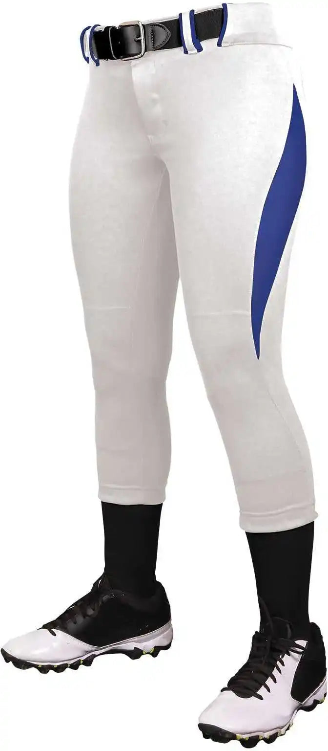 Champro Bp28 Surge 2 Color Softball Pant - White Royal