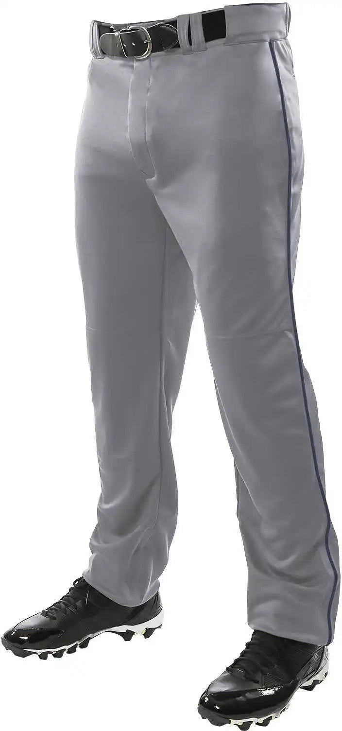 Champro Bp41u Mvp Open Bottom Pant with Piping - Gray Navy