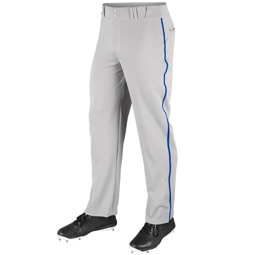 Champro Bp41u Mvp Open Bottom Pant with Piping - Gray Royal