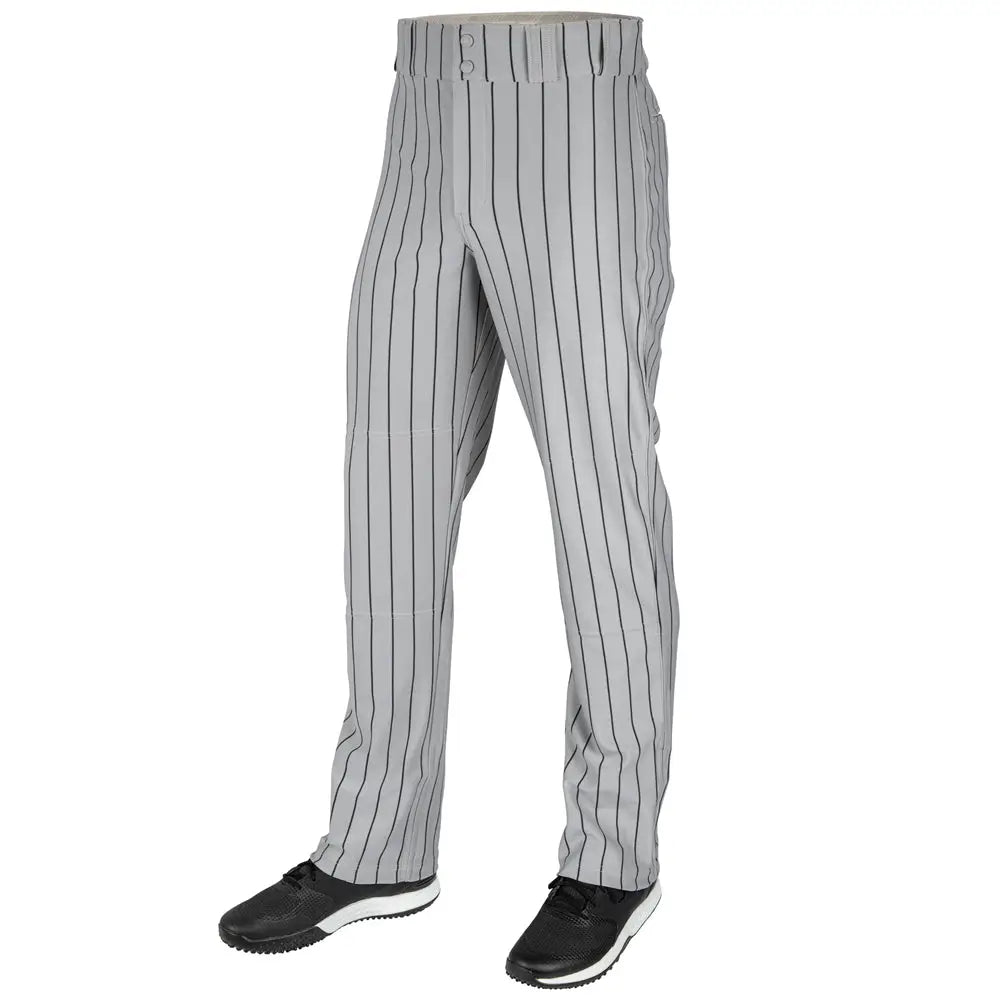 Champro Bp60pin Triple Crown 2.0 Open Bottom Pinstripe Pant - Grey Black - Youth Xs