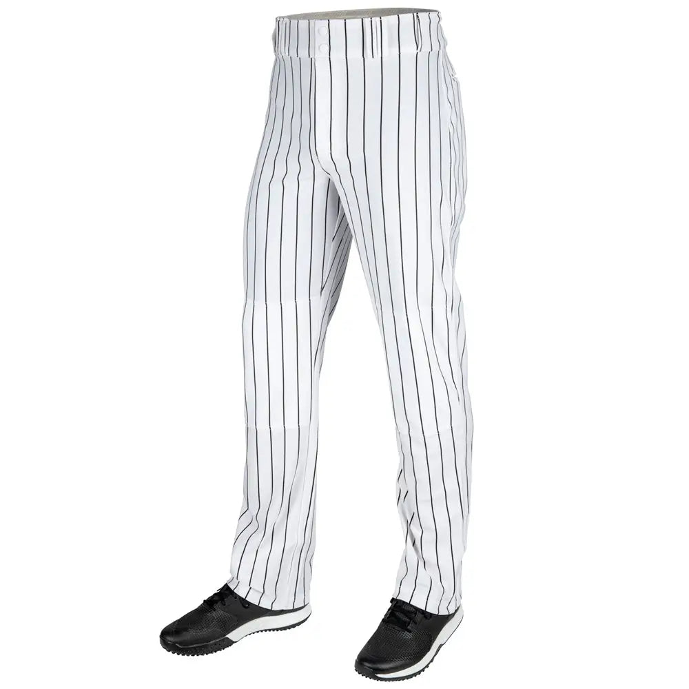 Champro Bp60pin Triple Crown 2.0 Open Bottom Pinstripe Pant - White Black - Youth Xs