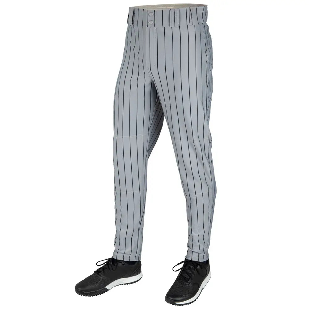 Champro Bp64pin Triple Crown 2.0 Tapered Pinstripe Pant - Grey Black - Youth Xs