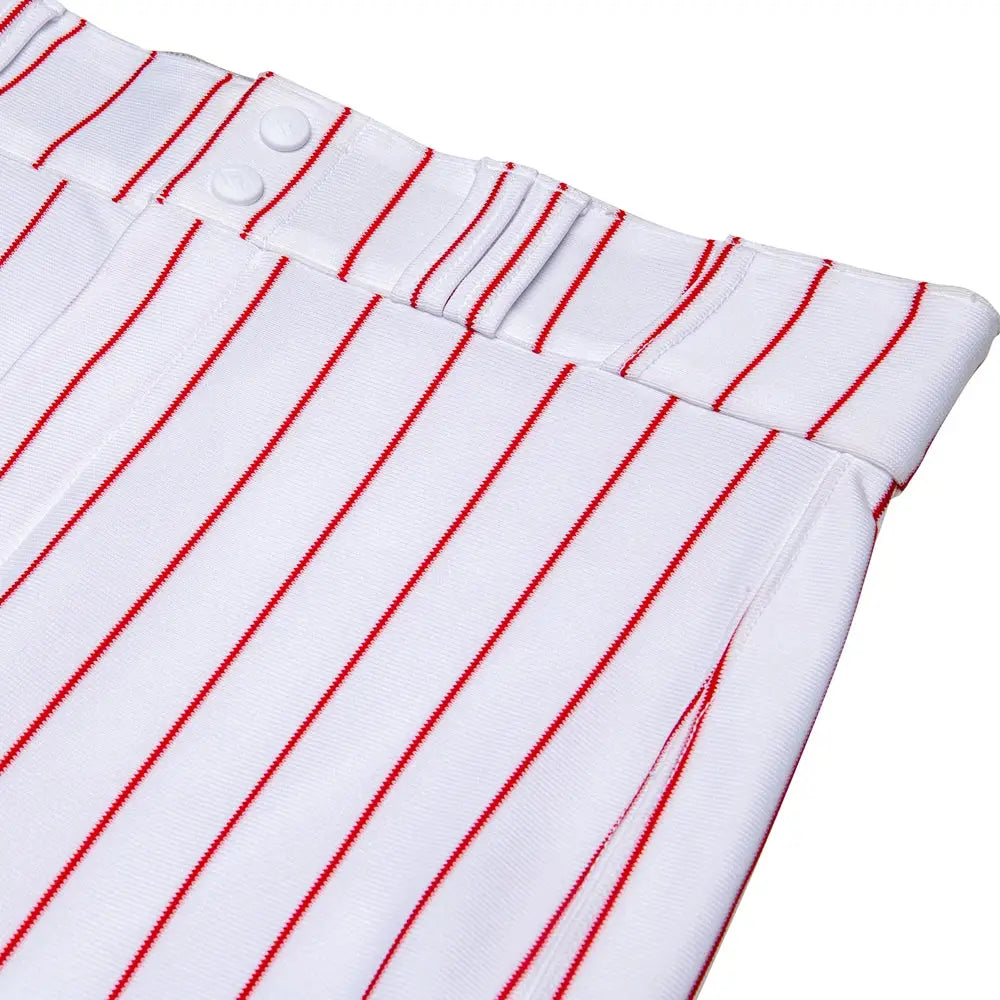 Champro Bp64pin Triple Crown 2.0 Tapered Pinstripe Pant - White Scarlet