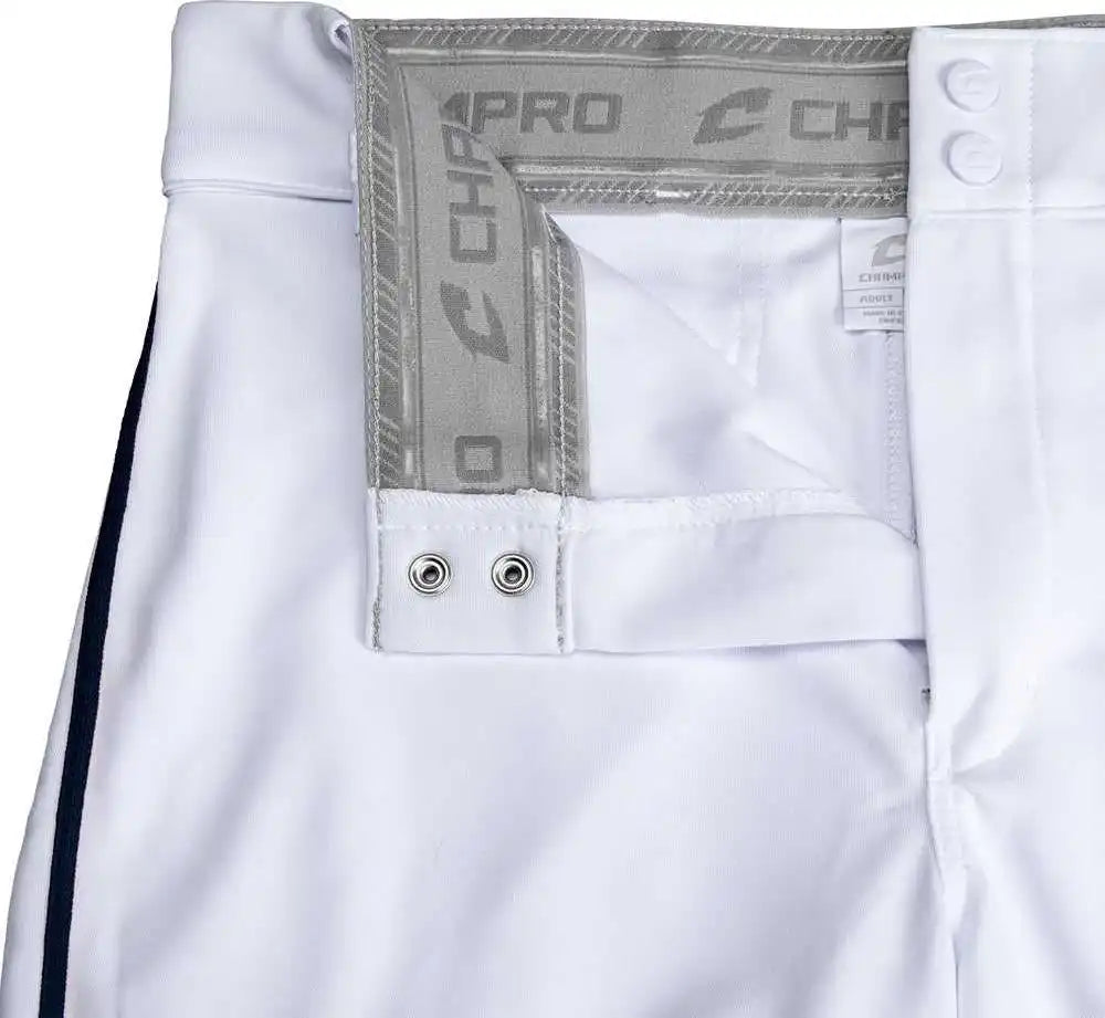 Champro Bp66 Triple Crown 2.0 Men’s and Youth Tapered Bottom Pants with Braid - White Navy