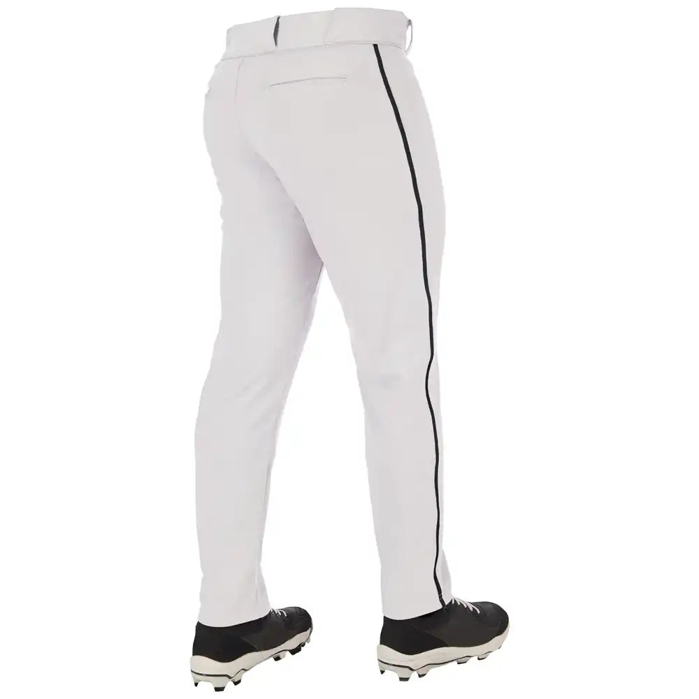 Champro Bp66 Triple Crown 2.0 Men’s and Youth Tapered Bottom Pants with Braid - White Black
