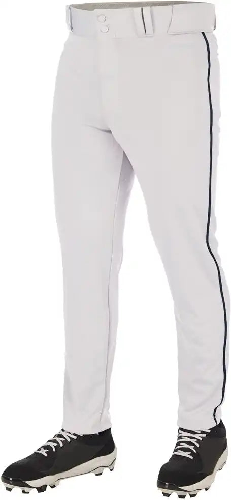 Champro Bp66 Triple Crown 2.0 Men’s and Youth Tapered Bottom Pants with Braid - White Navy
