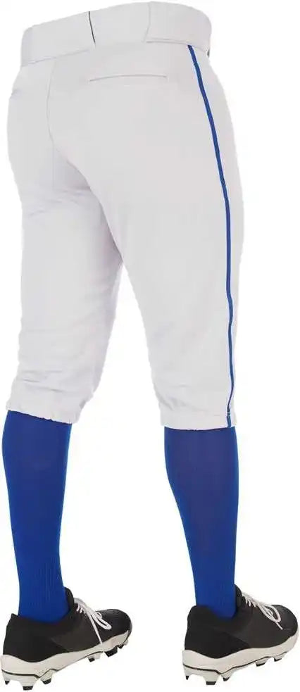 Champro Bp70 Triple Crown 2.0 Men’s and Youth Knicker Pant with Braid - White Royal