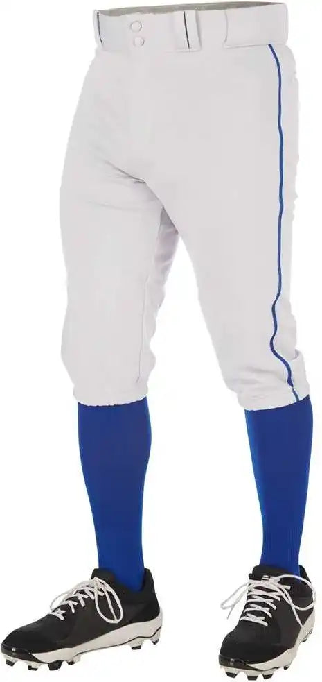 Champro Bp70 Triple Crown 2.0 Men’s and Youth Knicker Pant with Braid - White Royal