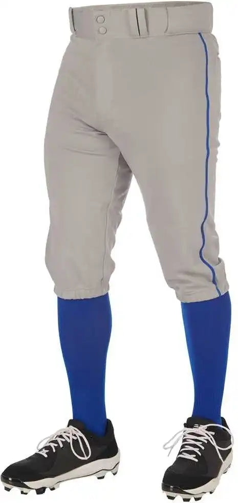 Champro Bp70 Triple Crown 2.0 Men’s and Youth Knicker Pant with Braid Gray Royal