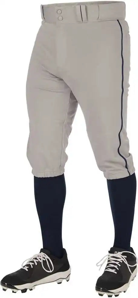 Champro Bp70 Triple Crown 2.0 Men’s and Youth Knicker Pant with Braid - Gray Navy