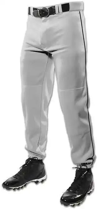 Champro Bp91 Triple Crown Baseball Pant with Piping - Gray Black
