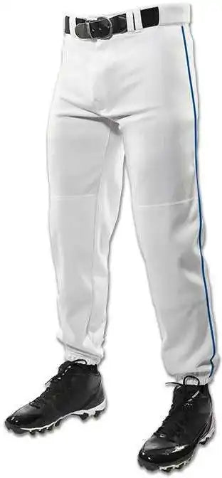Champro Bp91 Triple Crown Baseball Pant with Piping - White Royal