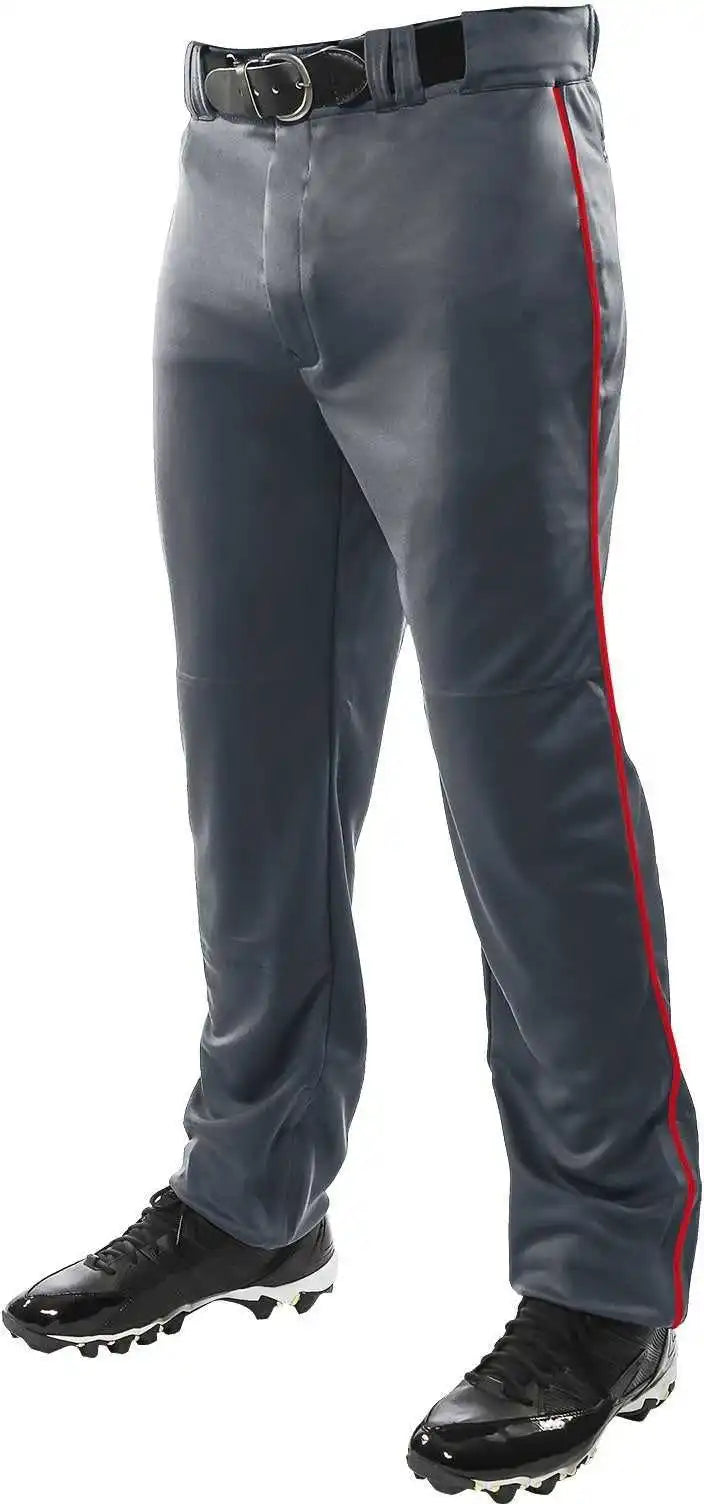Champro Bp91u Triple Crown Open Bottom Pant with Pipe - Graphite Scarlet