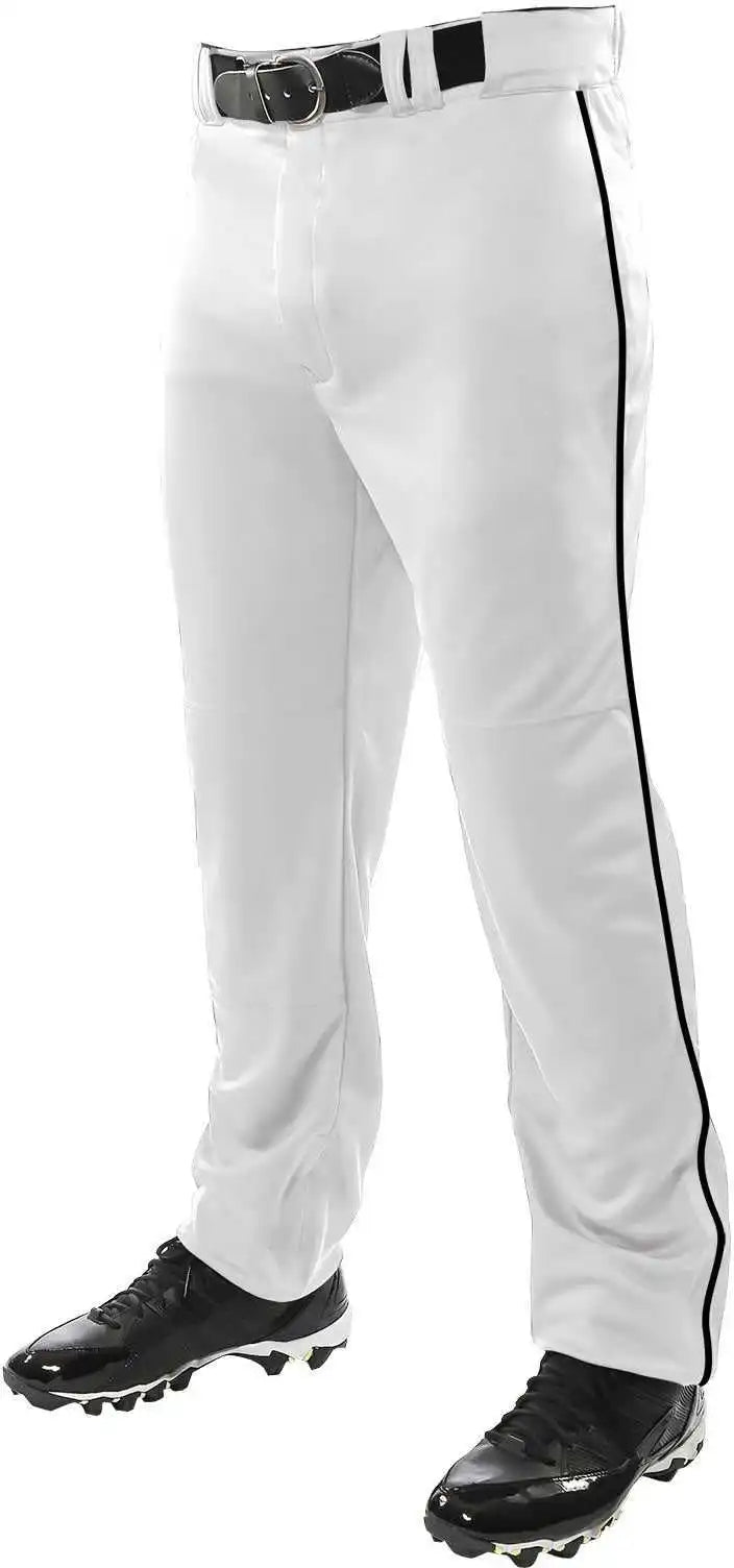 Champro Bp91u Triple Crown Open Bottom Pant with Pipe - White Black