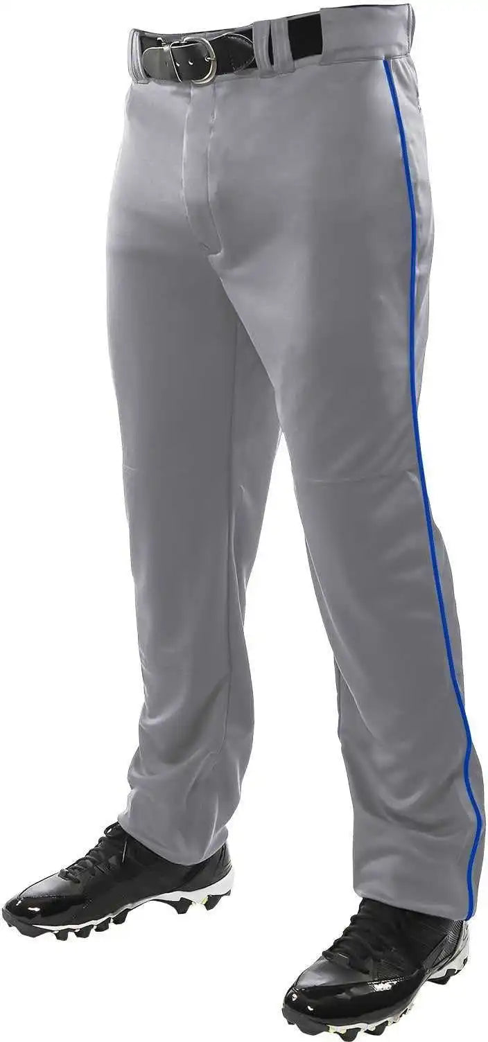Champro Bp91u Triple Crown Open Bottom Pant with Piping - Gray Royal