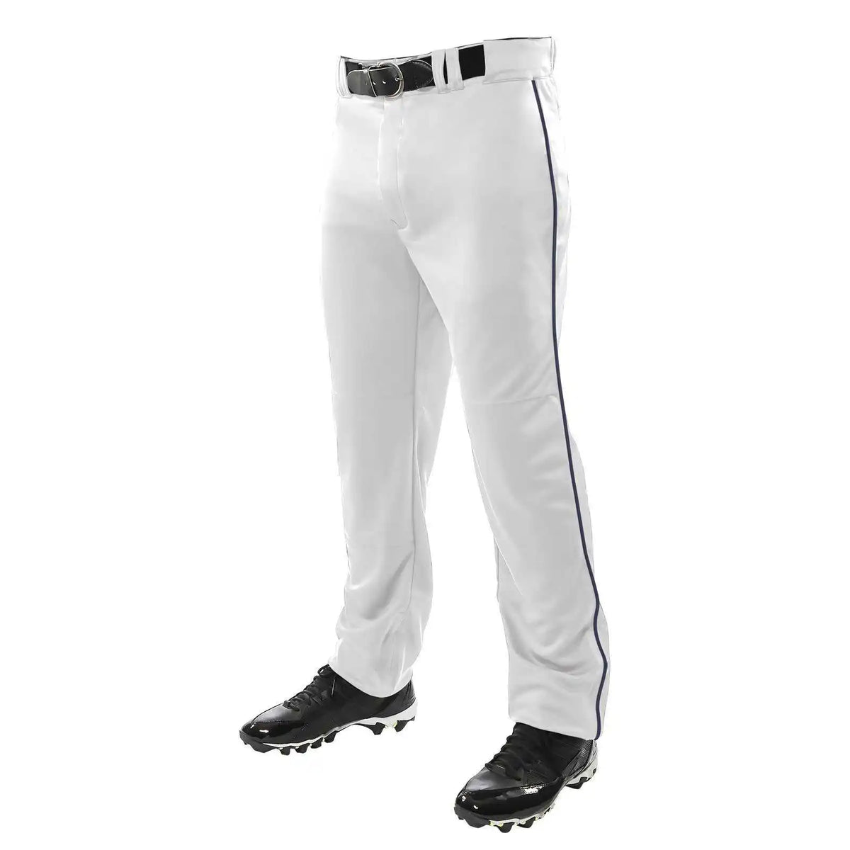 Champro Bp91u Triple Crown Open Bottom Pant with Piping - White Navy