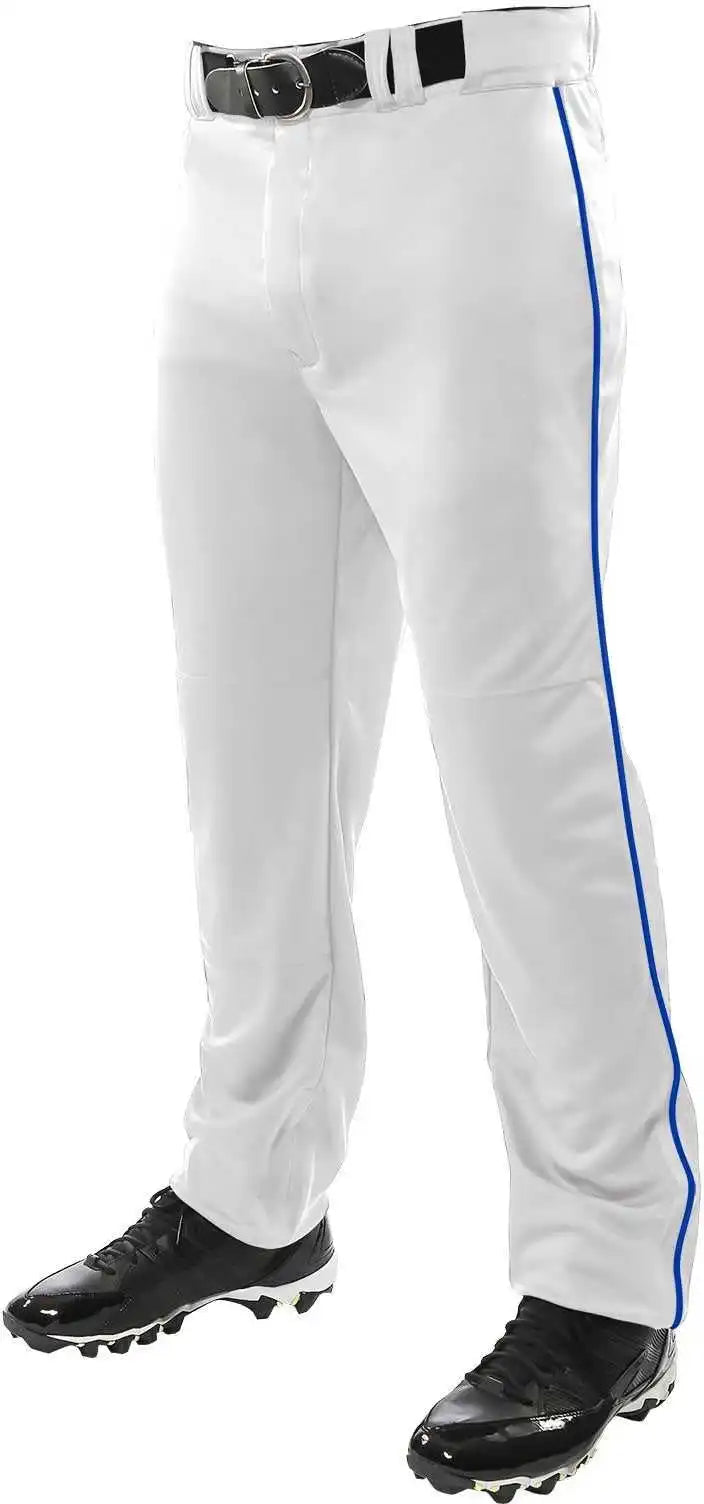 Champro Bp91u Triple Crown Open Bottom Pant with Piping - White Royal