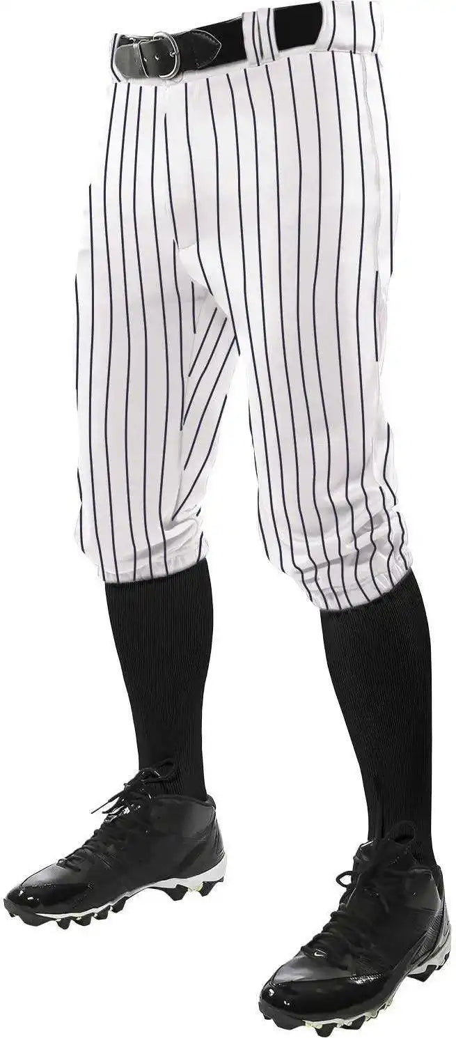 Champro Bppink Triple Crown Pinstripe Knicker Pants - White Navy