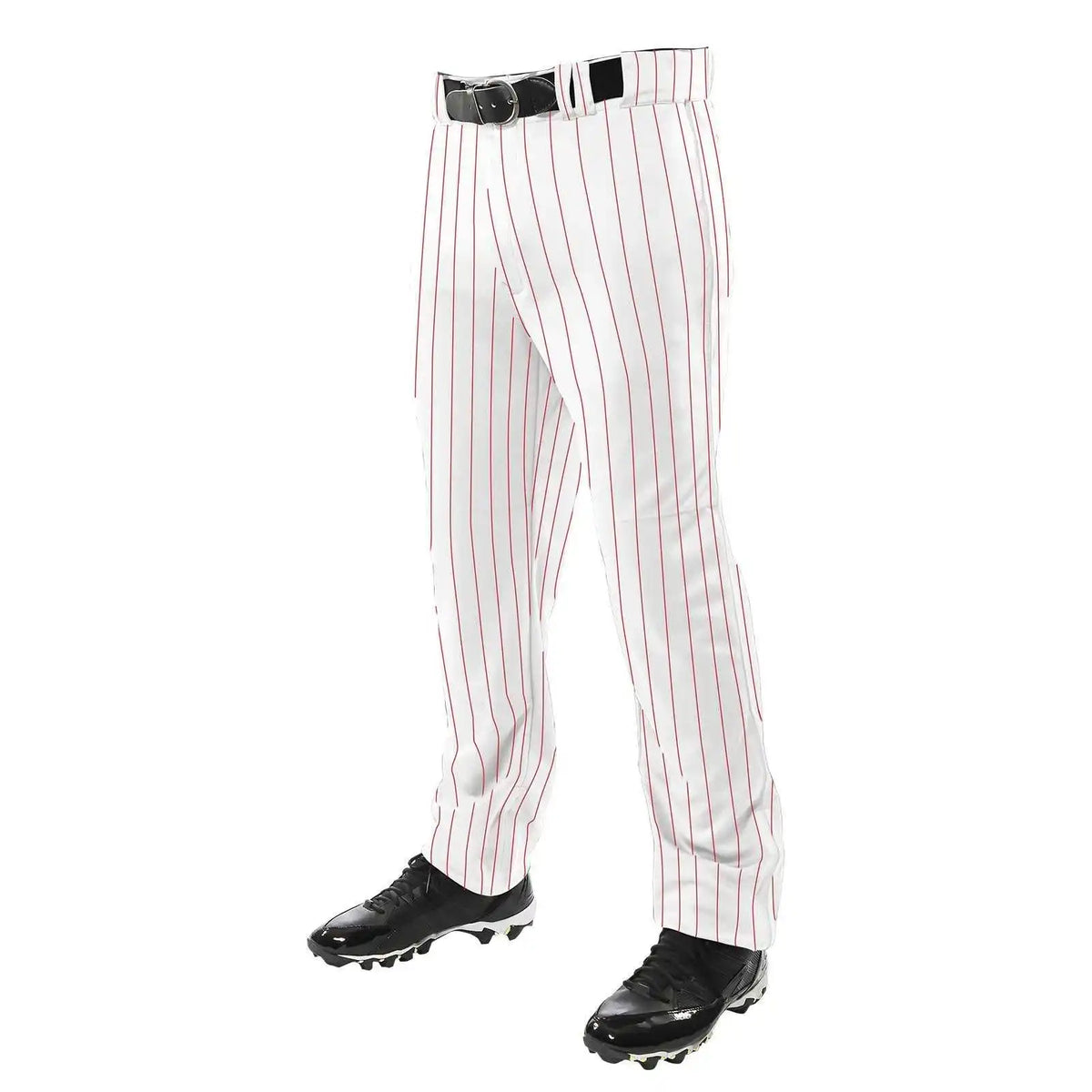 Champro Bppinu Triple Crown Pinstripe Ob Pant - White Scarlet