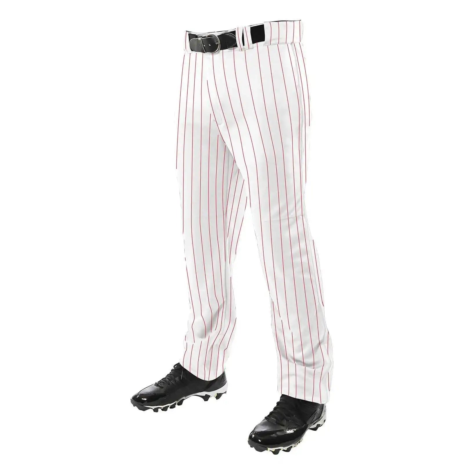 Champro Bppinu Triple Crown Pinstripe Ob Pant - White Scarlet