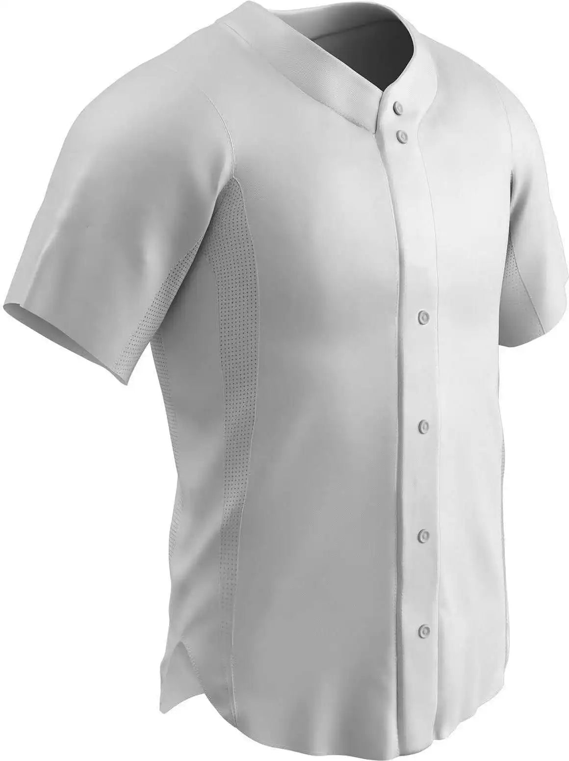 Champro Bs149 Pro Mesh Full Button Jersey - White