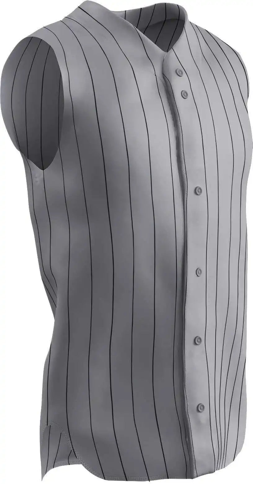 Champro Bs16 Bs16y Pro Style Sleeveless Warp Knit Jersey Gray Black